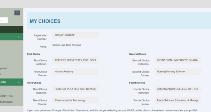 How to Check If Your Change of Course Has Reflected on JAMB Portal