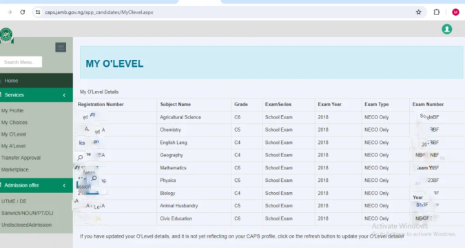 How To Check If Your O'level Result Has Been Uploaded to JAMB CAPS