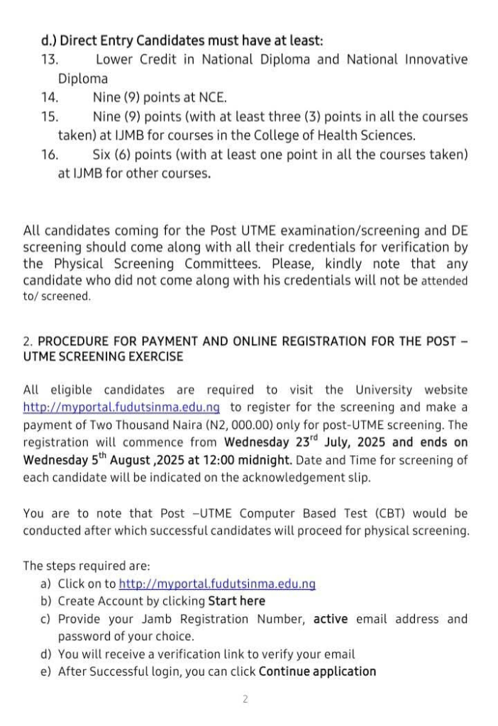 FUDMA POST UTME Form 2025 2026 Is Out Apply Now MyEduPlug FUDMA POST UTME Form 2025 2026 Is Out Apply Now MyEduPlug